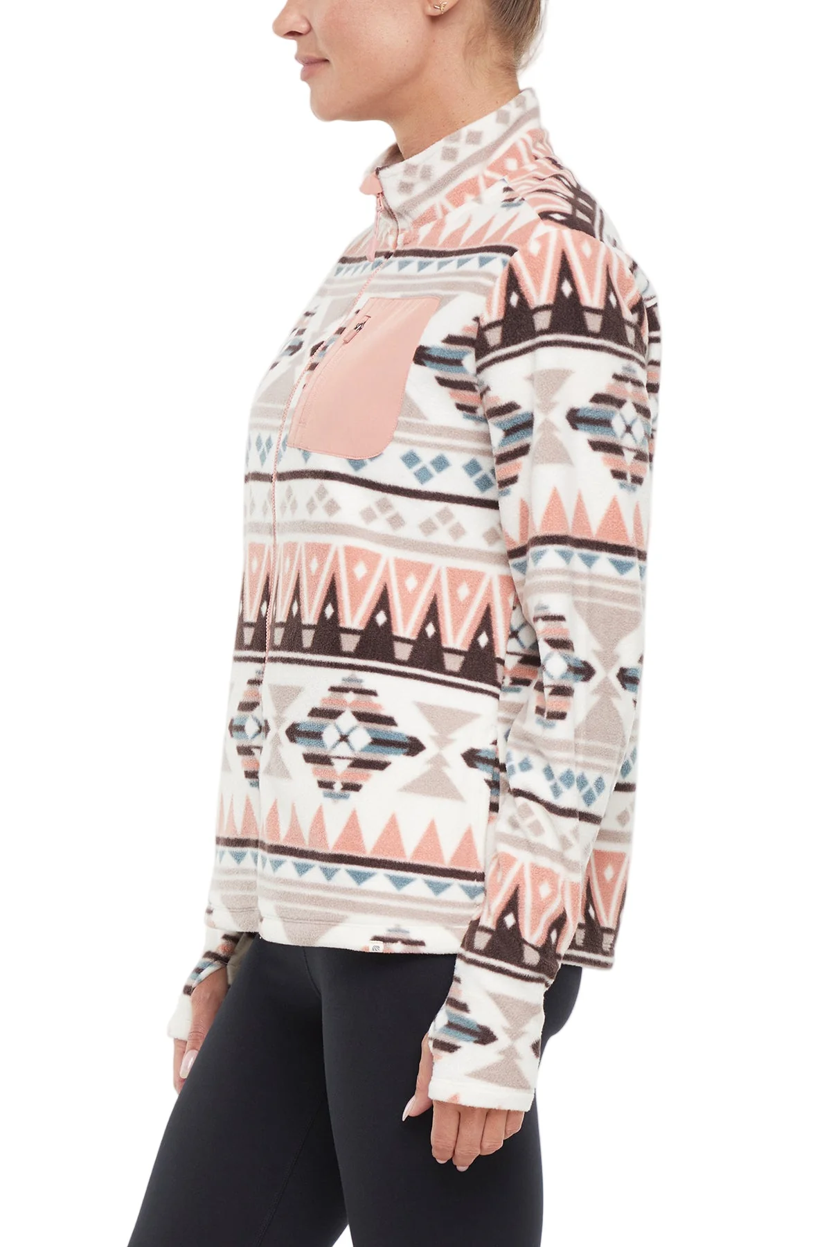 Treeline Fleece Jacket - Cameo Brown Geo Tapestry - Image 6