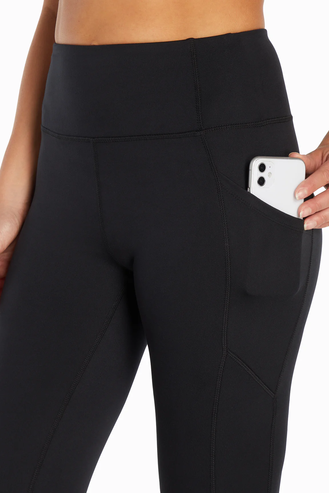 Kira Side Pocket Ankle Legging - Black - Image 4